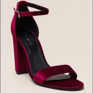 red velvet heels!
